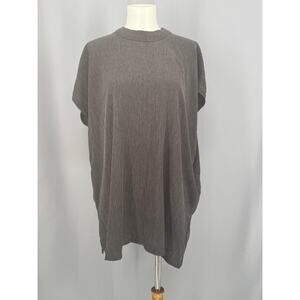 Eileen Fisher Shirt Womens Large Crinkle Knit Tencel Lyocell Relaxed Fit Top